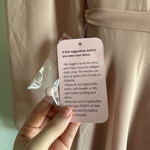 Dessy Collection Long Sleeve Evening Gown Item # 7083792 Toasted Sugar - Picture 6 of 8